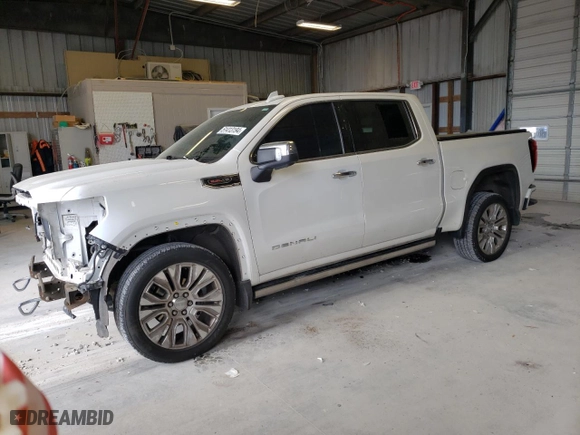 2020 GMC Sierra 1500 Denali with VIN 1GTU9FEL4LZ321472, listed as a Copart auction lot 51413194 with 101,044 mi miles and Salvage Title. Bid and sale history available at carsss.com. Image 1.