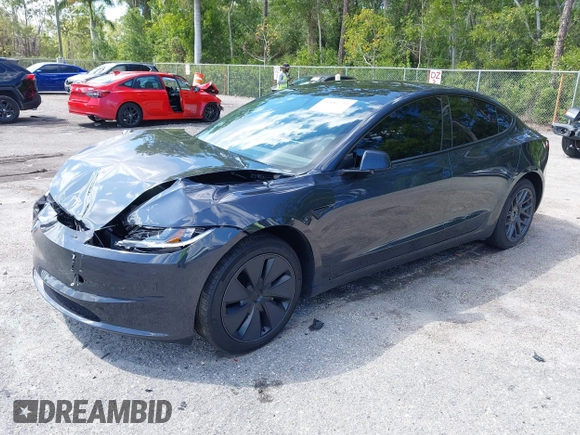 2025 Tesla Model 3 Long Range with VIN 5YJ3E1EA9SF897555, listed as a IAAI auction lot 41886716 with 6,757 mi miles and . Bid and sale history available at carsss.com. Image 18.