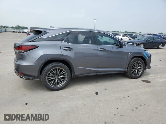 2022 Lexus RX with VIN 2T2YZMDA9NC328156, listed as a Copart auction lot 55418324 with 24,233 mi miles and Salvage Title. Bid and sale history available at carsss.com. Image 3.