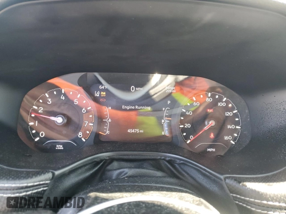 2022 Jeep Compass Latitude with VIN 3C4NJCBB0NT218131, listed as a Copart auction lot 58042105 with 45,475 mi miles and Salvage title. Bid and sale history available at DreamBid. Image 9.