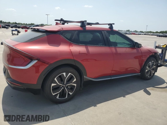 2022 Kia EV6 Wind with VIN KNDC34LA7N5046628, listed as a Copart auction lot 63230374 with 48,023 mi miles and Salvage Title. Bid and sale history available at carsss.com. Image 3.