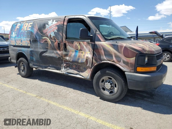 2013 Chevrolet Express Cargo z VIN 1GCZGTCA9D1165263, wystawiony jako Copart lot #51661055 z przebiegiem 172 369 mil mil oraz Szkoda całkowita • Salvage title. Historia ofert i sprzedaży dostępna na DreamBid. Obrazek 4.