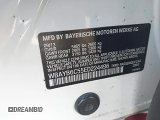 2014 BMW 7 Series 750i xDrive with VIN WBAYB6C55ED224496, listed as a IAAI auction lot 41471012 with 131,851 mi miles. Bid and sale history available at carsss.com. Image 9.