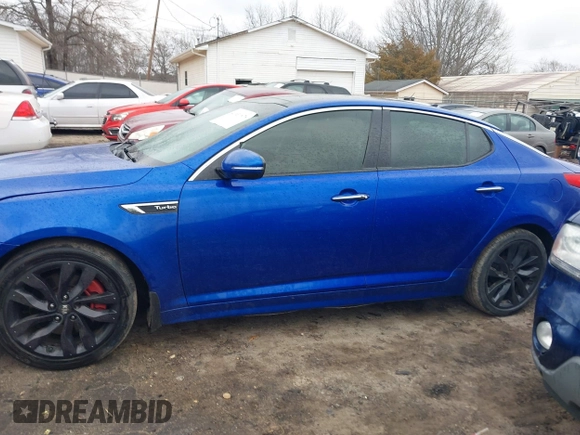 2015 Kia Optima SX Turbo with VIN 5XXGR4A62FG370758, listed as a IAAI auction lot 41631878 with 161,548 mi miles. Bid and sale history available at carsss.com. Image 15.
