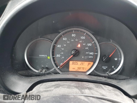 2014 Toyota Yaris L with VIN VNKJTUD36EA006305, listed as a Copart auction lot 47924665 with 98,791 mi miles and Salvage Title. Bid and sale history available at carsss.com. Image 9.