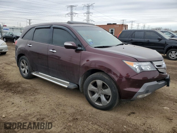 2009 Acura MDX Sport/Entertainment Pkg with VIN 2HNYD28869H503709, listed as a Copart auction lot 44127545 with 165,031 mi miles and Salvage Title. Bid and sale history available at carsss.com. Image 4.
