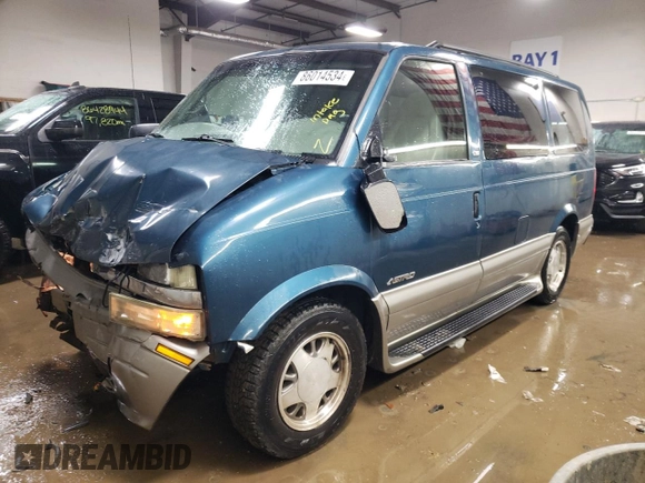 2002 Chevrolet Astro with VIN 1GNDM19X82B132319, listed as a Copart auction lot 86014534 with 193,813 mi miles and Salvage Title. Bid and sale history available at carsss.com. Image 1.