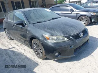 2013 Lexus CT 200h Hybrid with VIN JTHKD5BH9D2162957, listed as a IAAI auction lot 42059676 with 187,143 mi miles. Bid and sale history available at carsss.com. Image 1.