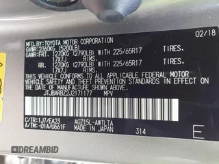 2018 Lexus NX 300 z VIN JTJBARBZ2J2171177, wystawiony jako IAAI lot #42141305 z przebiegiem 87 012 mil mil oraz . Historia ofert i sprzedaży dostępna na DreamBid. Obrazek 9.