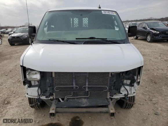 2017 GMC Savana Cargo Van with VIN 1GTW7AFF7H1291089, listed as a Copart auction lot 49146145 with 0 mi miles and Salvage Title. Bid and sale history available at carsss.com. Image 5.