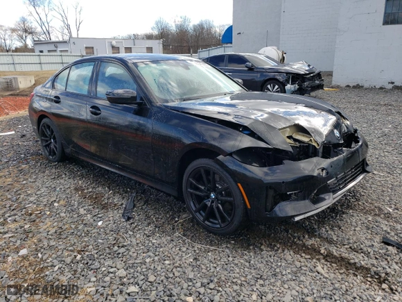 2020 BMW 3 Series 330i xDrive with VIN WBA5R7C0XLFH54654, listed as a Copart auction lot 43041405 with 37,766 mi miles and Salvage Title. Bid and sale history available at carsss.com. Image 4.