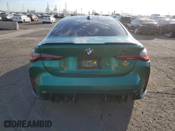 2024 BMW M4 Competition z VIN WBS33AZ03RCN56790, wystawiony jako Copart lot #44035035 z przebiegiem 9 977 mil mil oraz Czysty tytuł • Clean title. Historia ofert i sprzedaży dostępna na DreamBid. Obrazek 6.