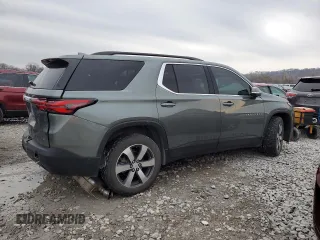 2022 Chevrolet Traverse LT Leather with VIN 1GNERHKW2NJ100475, listed as a Copart auction lot 81515424 with 54,246 mi miles and Salvage Title. Bid and sale history available at carsss.com. Image 3.