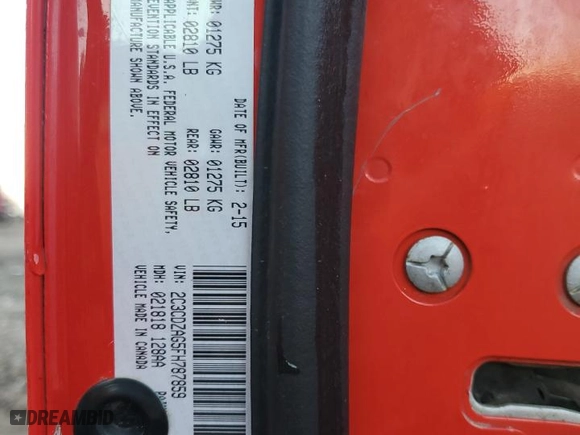2015 Dodge Challenger SXT with VIN 2C3CDZAG5FH787859, listed as a Copart auction lot 43366315 with 140,596 mi miles and Salvage Title. Bid and sale history available at carsss.com. Image 13.