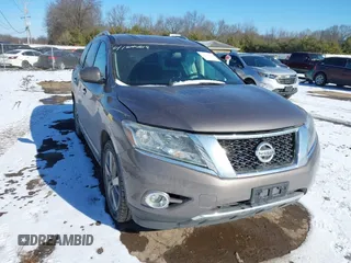 2014 Nissan Pathfinder Platinum with VIN 5N1AR2MM3EC646282, listed as a IAAI auction lot 41544618 with 176,497 mi miles and . Bid and sale history available at DreamBid. Image 1.
