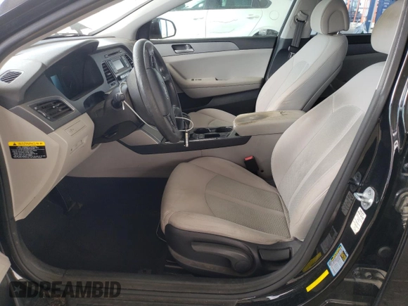 2015 Hyundai Sonata 2.4L SE with VIN 5NPE24AF4FH217346, listed as a Copart auction lot 53923845 with 104,000 mi miles and Salvage Title. Bid and sale history available at carsss.com. Image 7.