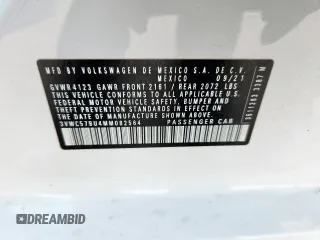 2021 Volkswagen Jetta S с VIN 3VWC57BU4MM082564, выставлен на аукционе Copart как лот 61867825 с пробегом 35 570 миль миль и Списание • Salvage title. История ставок и продаж доступна на DreamBid. Изображение 13.