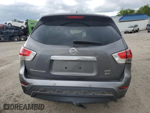 2015 Nissan Pathfinder SV with VIN 5N1AR2MN4FC616881, listed as a Copart auction lot 57778835 with Not provided miles and Salvage title. Bid and sale history available at DreamBid. Image 6.
