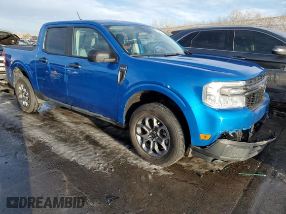 2022 Ford Maverick XL with VIN 3FTTW8E9XNRA77225, listed as a Copart auction lot 42162615 with 43,683 mi miles and Salvage Title. Bid and sale history available at DreamBid. Image 4.