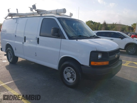 2013 Chevrolet Express Cargo with VIN 1GCWGFCG2D1144523, listed as a IAAI auction lot 41729515 with 282,755 mi miles and . Bid and sale history available at DreamBid. Image 1.