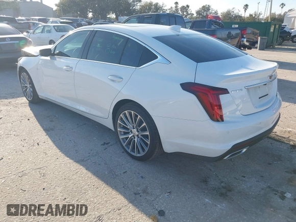 2024 Cadillac CT5 Premium Luxury with VIN 1G6DN5RK4R0130576, listed as a IAAI auction lot 41475020 with 2,201 mi miles and . Bid and sale history available at DreamBid. Image 3.