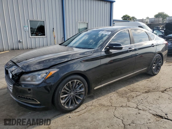 2015 Hyundai Genesis 3.8L with VIN KMHGN4JE3FU071370, listed as a Copart auction lot 68129914 with 131,112 mi miles and Salvage Title. Bid and sale history available at carsss.com. Image 1.