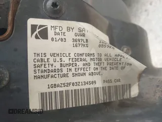 2003 Saturn ION ION 2 z VIN 1G8AZ52F03Z134509, wystawiony jako IAAI lot #42286330 z przebiegiem 250 002 mil mil oraz . Historia ofert i sprzedaży dostępna na DreamBid. Obrazek 9.