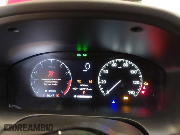 2024 Honda HR-V Sport with VIN 3CZRZ2H51RM756580, listed as a IAAI auction lot 41919519 with 7,416 mi miles and . Bid and sale history available at DreamBid. Image 7.