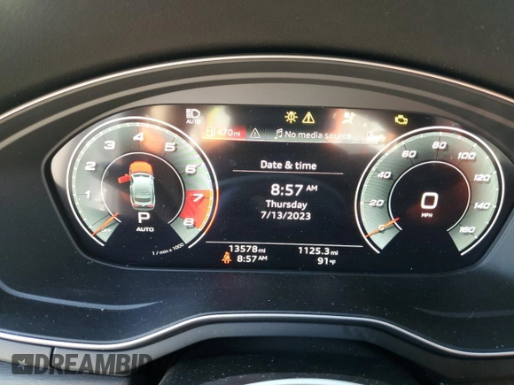 2021 Audi A5 Sportback S line Premium Plus with VIN WAUFACF5XMA025416, listed as a Copart auction lot 59940993 with 13,578 mi miles. Bid and sale history available at carsss.com. Image 9.