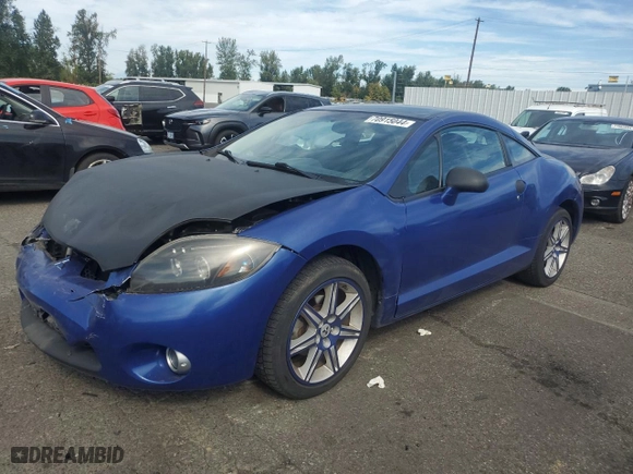 2007 Mitsubishi Eclipse GT with VIN 4A3AK34T77E602439, listed as a Copart auction lot 70915044 with 119,562 mi miles and Salvage Title. Bid and sale history available at carsss.com. Image 1.