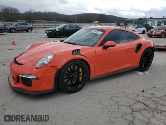 2016 Porsche 911 GT3 RS with VIN WP0AF2A92GS193245, listed as a Copart auction lot 44306855 with 19,949 mi miles and Salvage Title. Bid and sale history available at carsss.com. Image 1.