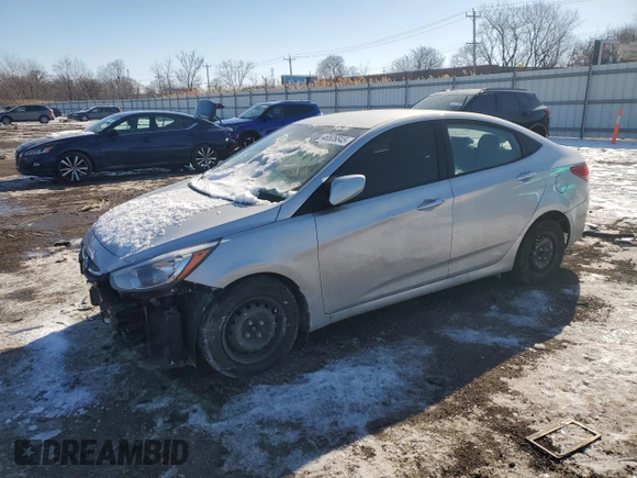 2017 Hyundai Accent SE with VIN KMHCT4AE9HU307981, listed as a Copart auction lot 46506845 with 101,763 mi miles and Salvage Title. Bid and sale history available at carsss.com. Image 1.