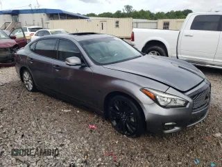 2018 Infiniti Q70 Luxe with VIN JN1BY1PP6JM330555, listed as a Copart auction lot 59846424 with 55,438 mi miles and Salvage title. Bid and sale history available at DreamBid. Image 4.