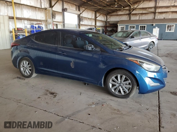 2014 Hyundai Elantra SE z VIN KMHDH4AE2EU090095, wystawiony jako Copart lot #61102225 z przebiegiem 130 421 mil mil oraz Szkoda całkowita • Salvage title. Historia ofert i sprzedaży dostępna na DreamBid. Obrazek 4.