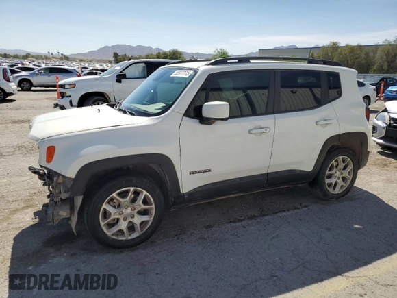 2018 Jeep Renegade Latitude z VIN ZACCJABB6JPJ24894, wystawiony jako Copart lot #55977115 z przebiegiem 79 430 mil mil oraz Szkoda całkowita • Salvage title. Historia ofert i sprzedaży dostępna na DreamBid. Obrazek 1.