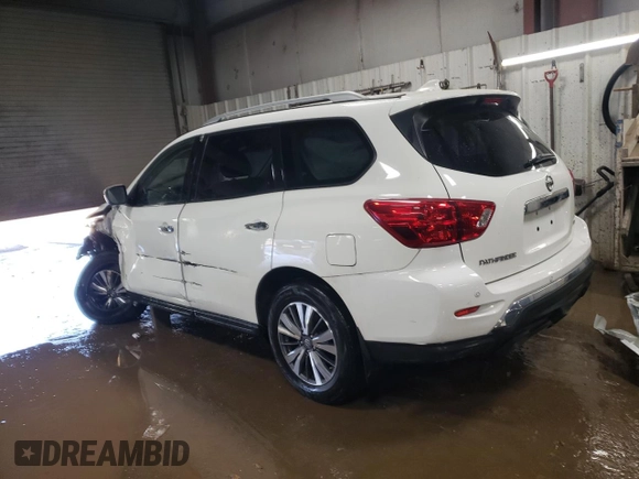2019 Nissan Pathfinder S with VIN 5N1DR2MM8KC596326, listed as a Copart auction lot 48742555 with 71,577 mi miles and Salvage title. Bid and sale history available at DreamBid. Image 2.