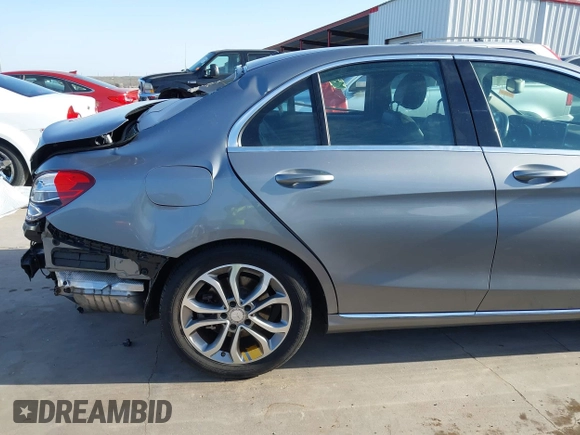 2015 Mercedes-Benz C 300 with VIN 55SWF4JBXFU077676, listed as a IAAI auction lot 41714534 with 104,177 mi miles and . Bid and sale history available at DreamBid. Image 19.