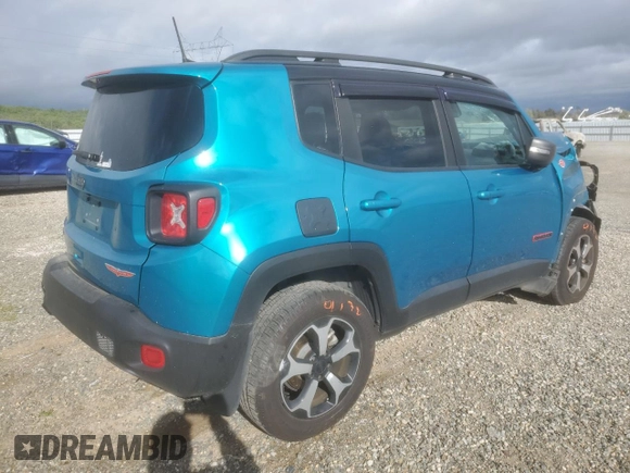2021 Jeep Renegade Trailhawk z VIN ZACNJDC16MPM10006, wystawiony jako Copart lot #50981775 z przebiegiem 36 884 mil mil oraz Szkoda całkowita • Salvage title. Historia ofert i sprzedaży dostępna na DreamBid. Obrazek 3.