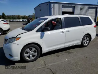 2012 Toyota Sienna LE AAS with VIN 5TDKK3DC5CS224939, listed as a Copart auction lot 57910645 with 160,569 mi miles and Salvage title. Bid and sale history available at DreamBid. Image 1.
