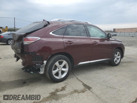 2015 Lexus RX 350 with VIN 2T2BK1BA1FC295585, listed as a Copart auction lot 52900495 with 78,037 mi miles and Salvage Title. Bid and sale history available at DreamBid. Image 3.