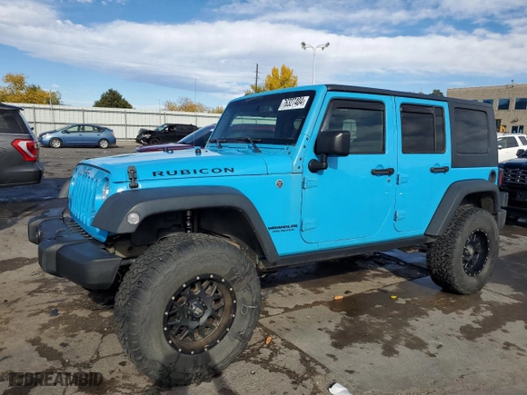 2017 Jeep Wrangler Unlimited Rubicon with VIN 1C4BJWFGXHL584088, listed as a Copart auction lot 76327404 with 127,483 mi miles and Salvage Title. Bid and sale history available at carsss.com. Image 1.