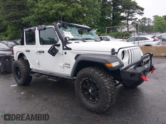 2018 Jeep Wrangler Unlimited Sport with VIN 1C4HJXDG0JW233696, listed as a IAAI auction lot 42523474 with 66,961 mi miles and . Bid and sale history available at DreamBid. Image 1.