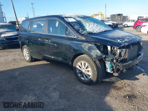 2019 Kia Sedona L with VIN KNDMA5C11K6539162, listed as a IAAI auction lot 41150477 with 76,847 mi miles. Bid and sale history available at carsss.com. Image 1.