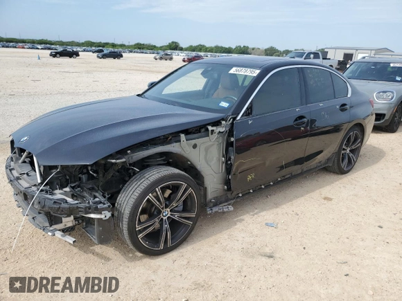 2021 BMW 3 Series 330i с VIN 3MW5R1J01M8B98838, выставлен на аукционе Copart как лот 56878795 с пробегом 62 607 миль миль и Списание • Salvage title. История ставок и продаж доступна на DreamBid. Изображение 1.
