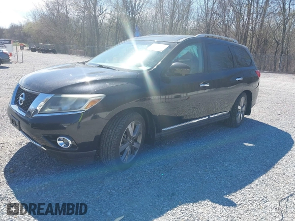 2015 Nissan Pathfinder SL with VIN 5N1AR2MM2FC618166, listed as a IAAI auction lot 41827244 with 60,505 mi miles and . Bid and sale history available at DreamBid. Image 2.