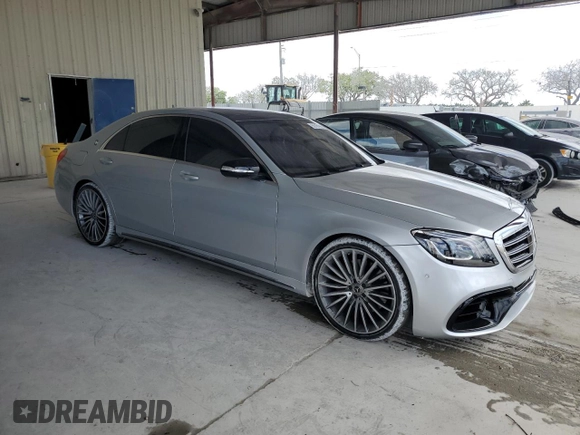 2015 Mercedes-Benz S 550 with VIN WDDUG8CB9FA157513, listed as a Copart auction lot 55181955 with 61,477 mi miles and Salvage Title. Bid and sale history available at carsss.com. Image 4.