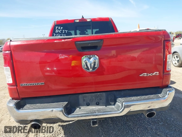 2023 Ram 1500 Big Horn with VIN 1C6SRFBTXPN546270, listed as a IAAI auction lot 41815977 with 55,688 mi miles. Bid and sale history available at carsss.com. Image 16.