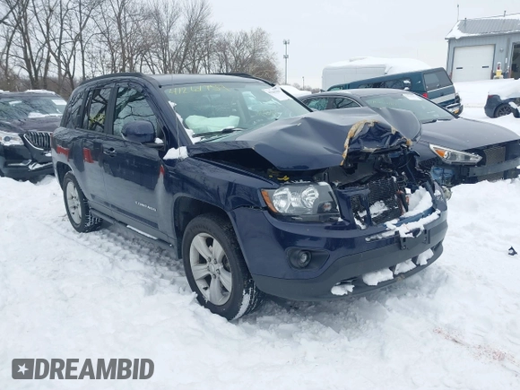 2017 Jeep Compass High Altitude with VIN 1C4NJDEB0HD106845, listed as a IAAI auction lot 41261759 with 76,630 mi miles. Bid and sale history available at carsss.com. Image 1.