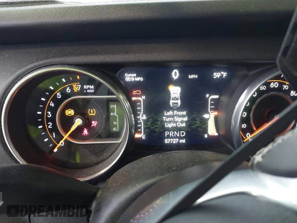 2018 Jeep Wrangler Unlimited Sahara with VIN 1C4HJXEG3JW116404, listed as a IAAI auction lot 42152506 with 57,727 mi miles and . Bid and sale history available at DreamBid. Image 7.
