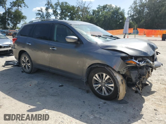 2018 Nissan Pathfinder S with VIN 5N1DR2MN1JC663663, listed as a Copart auction lot 65409265 with 77,221 mi miles and Salvage title. Bid and sale history available at DreamBid. Image 4.